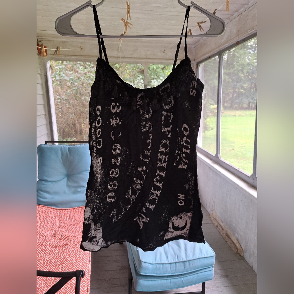 Lip Service Ouija Board Tassel Tank Top